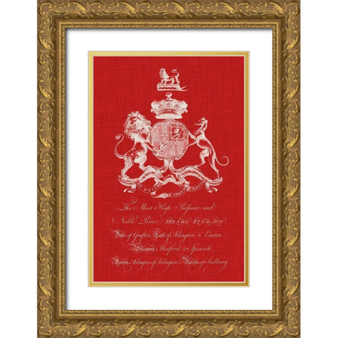 Heraldry Pop I Gold Ornate Wood Framed Art Print with Double Matting by Vision Studio