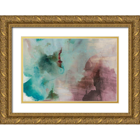 Aversion 7 Gold Ornate Wood Framed Art Print with Double Matting by Jasper, Sisa