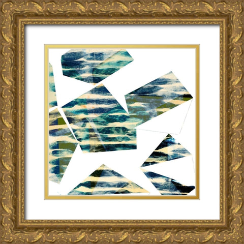 Banding Shapes I Gold Ornate Wood Framed Art Print with Double Matting by Jasper, Sisa