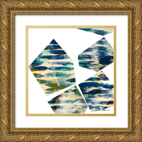 Banding Shapes II Gold Ornate Wood Framed Art Print with Double Matting by Jasper, Sisa