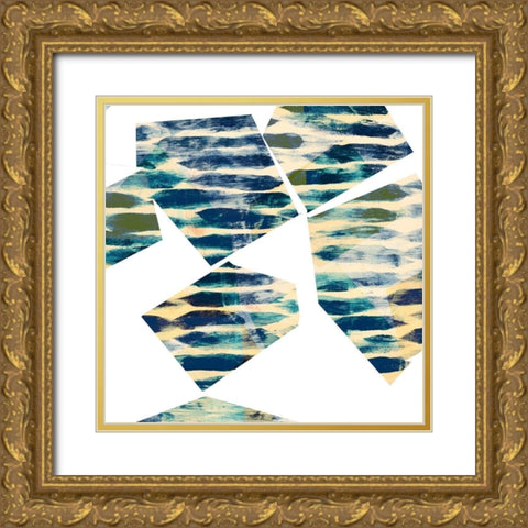Banding Shapes III Gold Ornate Wood Framed Art Print with Double Matting by Jasper, Sisa
