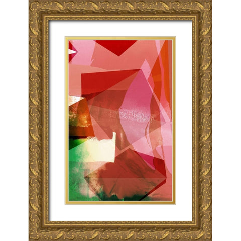 Coral Shapes II Gold Ornate Wood Framed Art Print with Double Matting by Jasper, Sisa