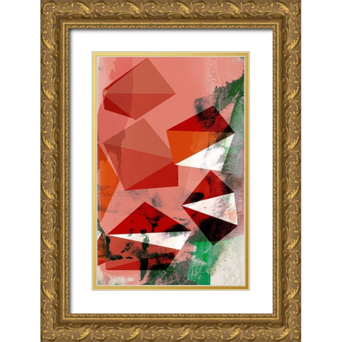 Coral Shapes III Gold Ornate Wood Framed Art Print with Double Matting by Jasper, Sisa