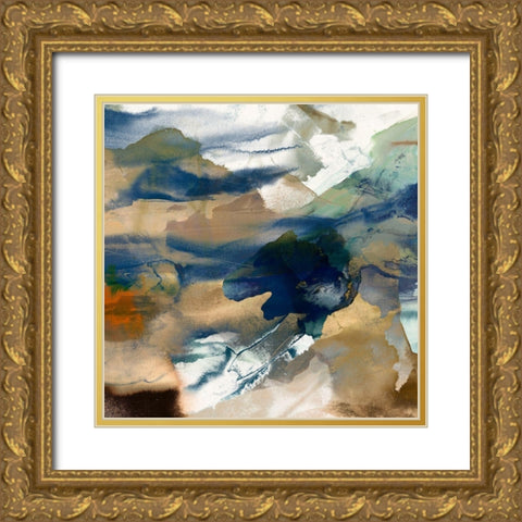 Orange Tide II Gold Ornate Wood Framed Art Print with Double Matting by Jasper, Sisa