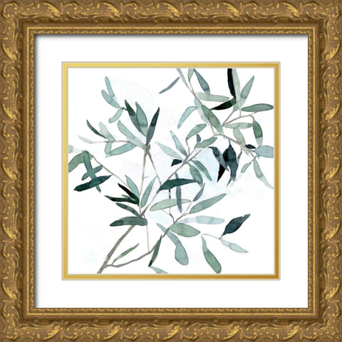 Serene Eucalyptus II Gold Ornate Wood Framed Art Print with Double Matting by Scarvey, Emma