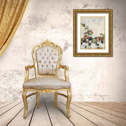 Fiesta in Earth I Gold Ornate Wood Framed Art Print with Double Matting by Crawford, Beverly