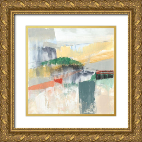 Abstracted Mountainscape IV Gold Ornate Wood Framed Art Print with Double Matting by Goldberger, Jennifer