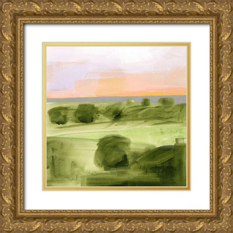 Jotted Landscape I Gold Ornate Wood Framed Art Print with Double Matting by Borges, Victoria