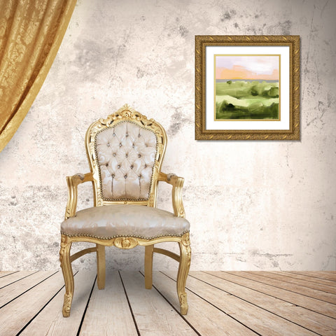Jotted Landscape II Gold Ornate Wood Framed Art Print with Double Matting by Borges, Victoria