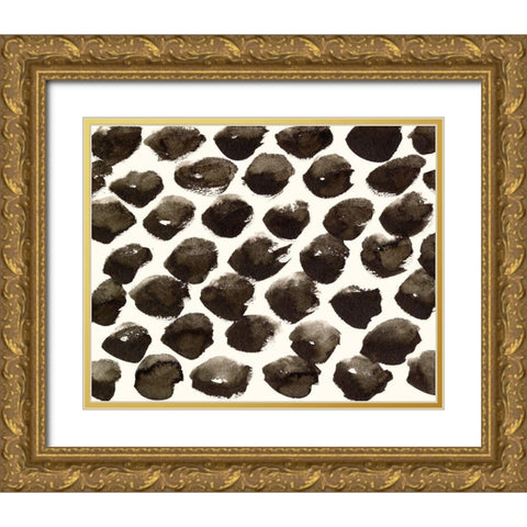 Dots Imperfection II Gold Ornate Wood Framed Art Print with Double Matting by Wang, Melissa