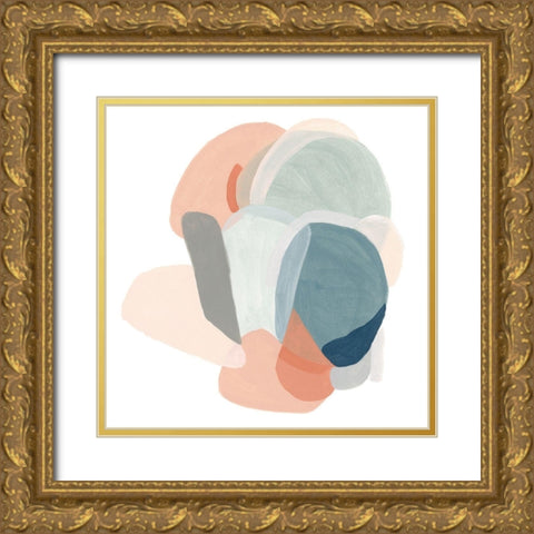 Modular Motion I Gold Ornate Wood Framed Art Print with Double Matting by Vess, June Erica