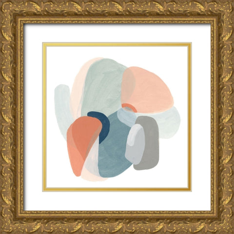 Modular Motion IV Gold Ornate Wood Framed Art Print with Double Matting by Vess, June Erica