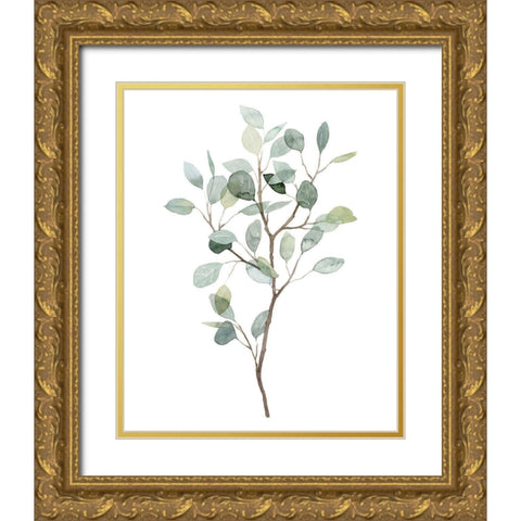 Seaglass Eucalyptus I Gold Ornate Wood Framed Art Print with Double Matting by Popp, Grace