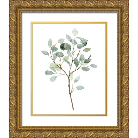 Seaglass Eucalyptus II Gold Ornate Wood Framed Art Print with Double Matting by Popp, Grace