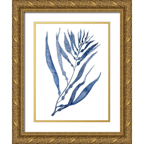 Seaweed Under Water III Gold Ornate Wood Framed Art Print with Double Matting by Wang, Melissa