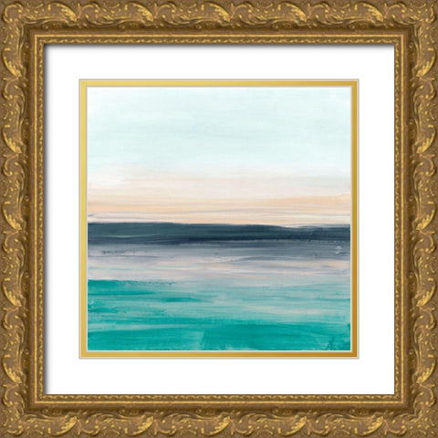 Sea Rise I Gold Ornate Wood Framed Art Print with Double Matting by Vess, June Erica