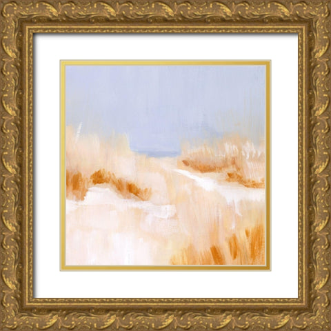 Beach Grass Impression I Gold Ornate Wood Framed Art Print with Double Matting by Borges, Victoria
