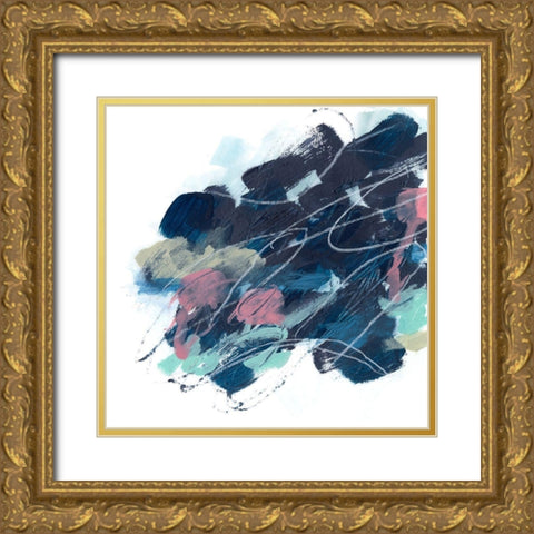 Abstract Lily Pond II Gold Ornate Wood Framed Art Print with Double Matting by Vess, June Erica