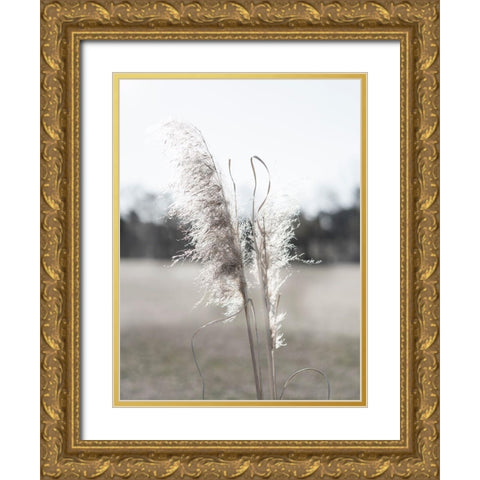 Ethereal Pampas I Gold Ornate Wood Framed Art Print with Double Matting by Johnson, Jason