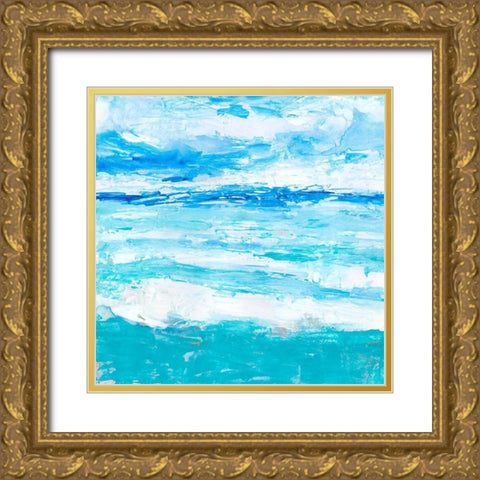 Cerulean Sea II Gold Ornate Wood Framed Art Print with Double Matting by Borges, Victoria