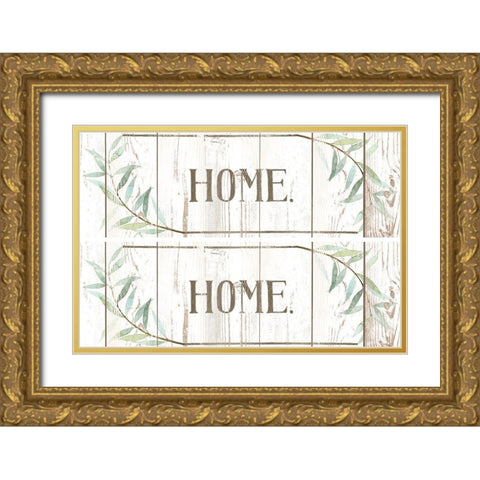 2-UP Eucalyptus Family II Gold Ornate Wood Framed Art Print with Double Matting by Popp, Grace