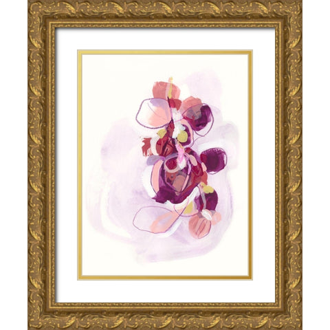 Orchid Sonata II Gold Ornate Wood Framed Art Print with Double Matting by Vess, June Erica