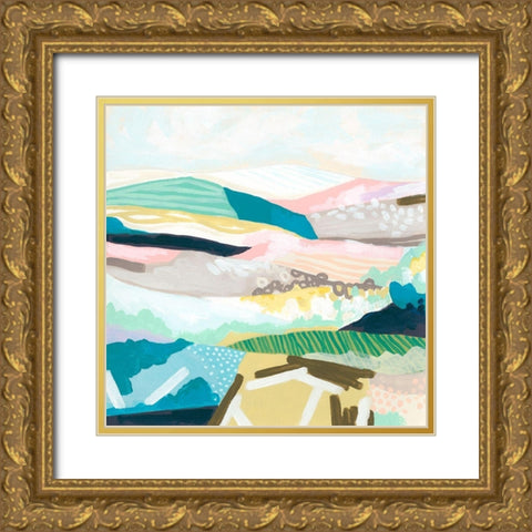 Pattern Vista II Gold Ornate Wood Framed Art Print with Double Matting by Vess, June Erica