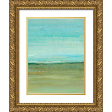 Terra Verde II Gold Ornate Wood Framed Art Print with Double Matting by OToole, Tim