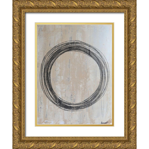 Circular II Gold Ornate Wood Framed Art Print with Double Matting by Avondet, Natalie