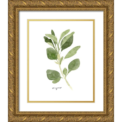 Herb Garden Sketches III Gold Ornate Wood Framed Art Print with Double Matting by Scarvey, Emma