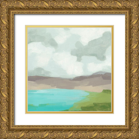 Harbor Horizon I Gold Ornate Wood Framed Art Print with Double Matting by Vess, June Erica