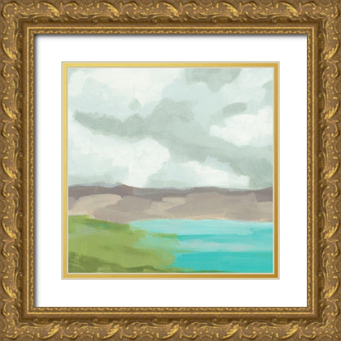 Harbor Horizon II Gold Ornate Wood Framed Art Print with Double Matting by Vess, June Erica