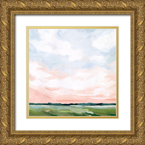 Pink Morning Horizon II Gold Ornate Wood Framed Art Print with Double Matting by Scarvey, Emma