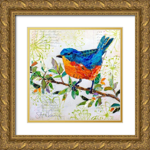 Happy Bird I Gold Ornate Wood Framed Art Print with Double Matting by St. Hilaire, Elizabeth