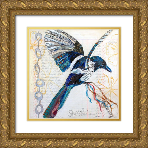 Happy Bird II Gold Ornate Wood Framed Art Print with Double Matting by St. Hilaire, Elizabeth