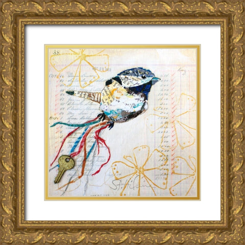 Happy Bird III Gold Ornate Wood Framed Art Print with Double Matting by St. Hilaire, Elizabeth