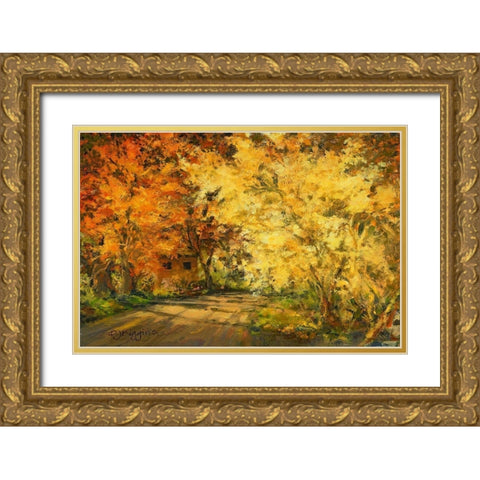 Canyon Road Gold Ornate Wood Framed Art Print with Double Matting by Kiggins, Debbie