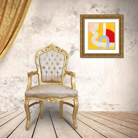 Getting Along I Gold Ornate Wood Framed Art Print with Double Matting by Popp, Grace