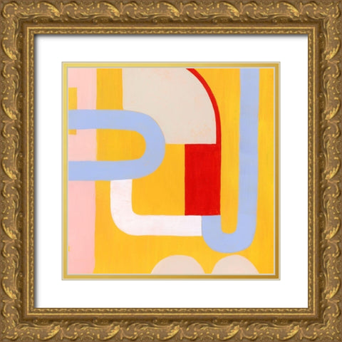 Getting Along III Gold Ornate Wood Framed Art Print with Double Matting by Popp, Grace