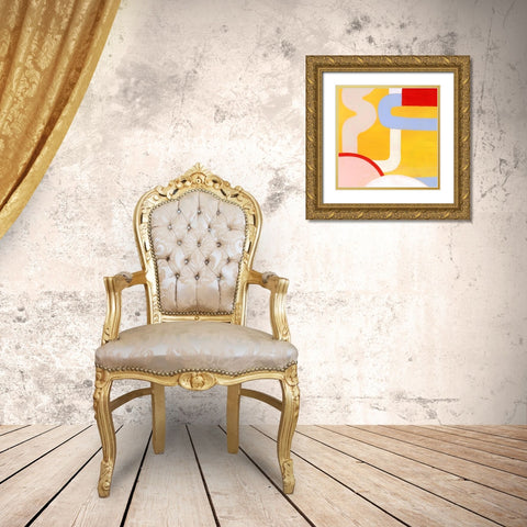 Getting Along V Gold Ornate Wood Framed Art Print with Double Matting by Popp, Grace