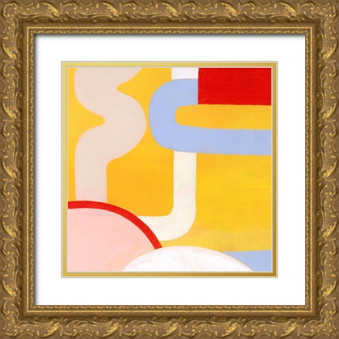 Getting Along V Gold Ornate Wood Framed Art Print with Double Matting by Popp, Grace