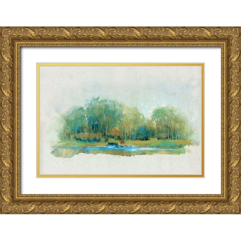 Forest Vignette II Gold Ornate Wood Framed Art Print with Double Matting by OToole, Tim