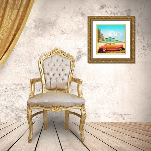 Vintage Ride II Gold Ornate Wood Framed Art Print with Double Matting by Brown, Thomas
