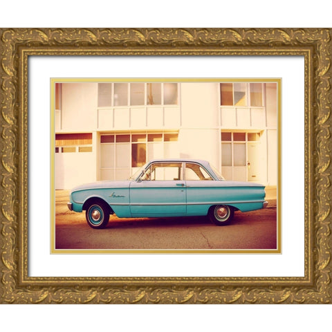 Vintage Ride VII Gold Ornate Wood Framed Art Print with Double Matting by Brown, Thomas