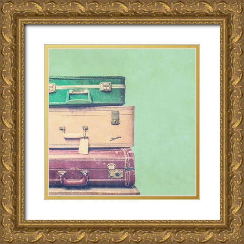 Vintage Office X Gold Ornate Wood Framed Art Print with Double Matting by Brown, Thomas