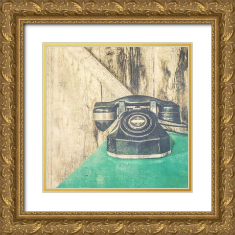 Vintage Office XII Gold Ornate Wood Framed Art Print with Double Matting by Brown, Thomas