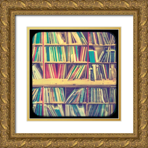 Vintage Office XIV Gold Ornate Wood Framed Art Print with Double Matting by Brown, Thomas