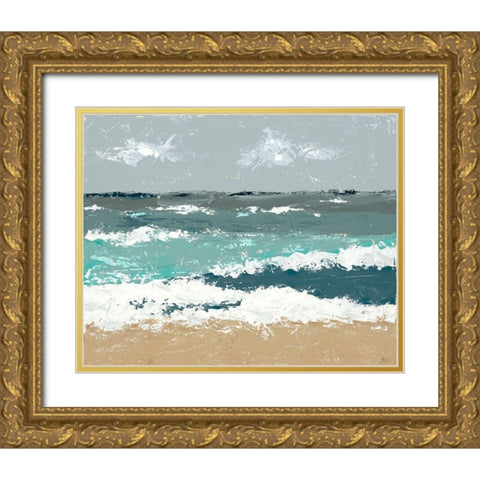 The Breakers I Gold Ornate Wood Framed Art Print with Double Matting by Reynolds, Jade