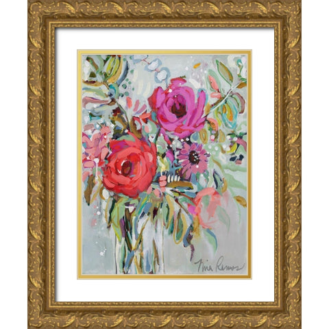 Blooming in Sunshine I Gold Ornate Wood Framed Art Print with Double Matting by Ramos, Nina