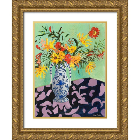 Blooming in Sunshine IV Gold Ornate Wood Framed Art Print with Double Matting by Ramos, Nina